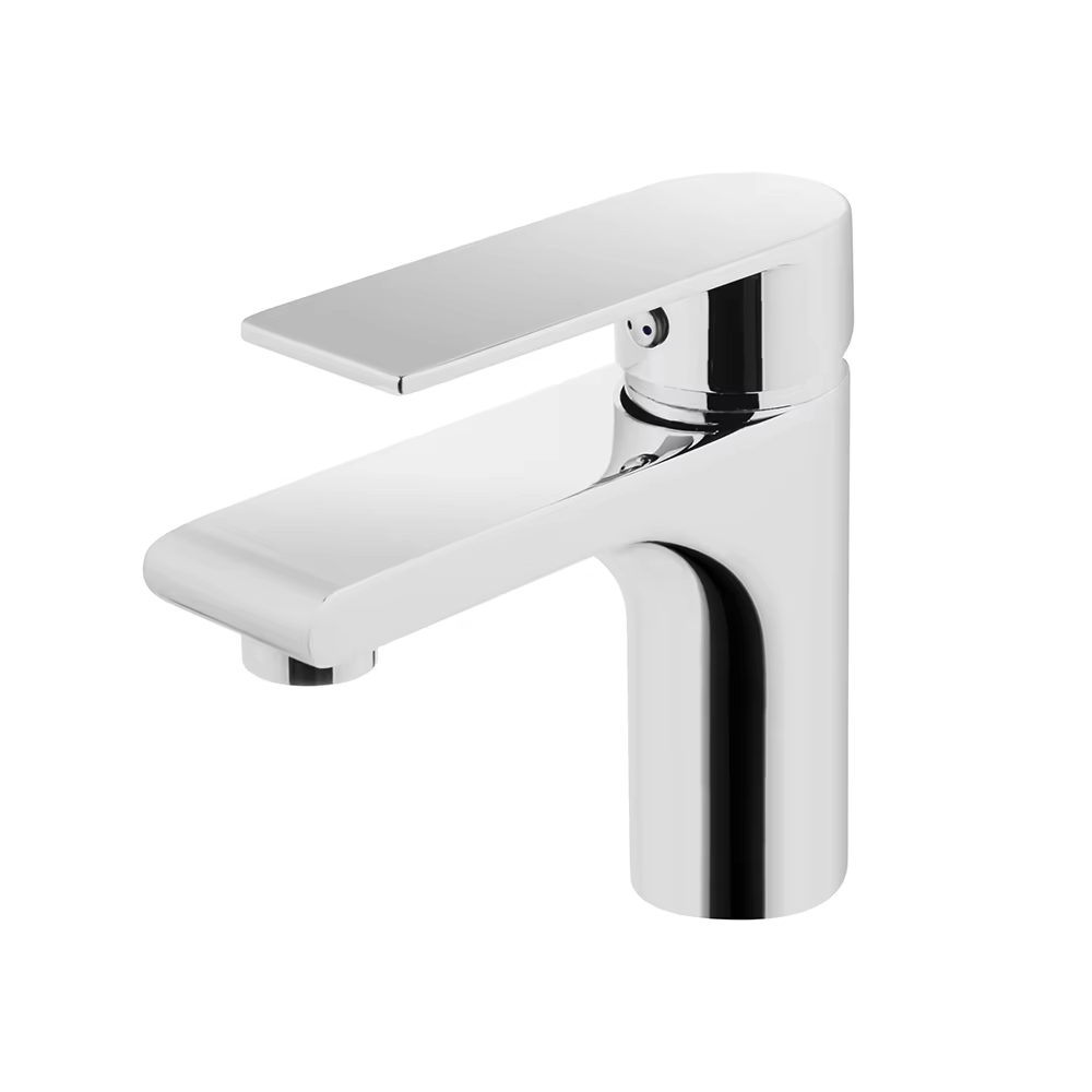 Სამოდერნო დიზაინის კერამიკული ქარტრიჯის ბანიოს წყალაგრეთი მიქვევი ერთი მარშრუტით ცხენისა და ცხელი წყალის ტაპი