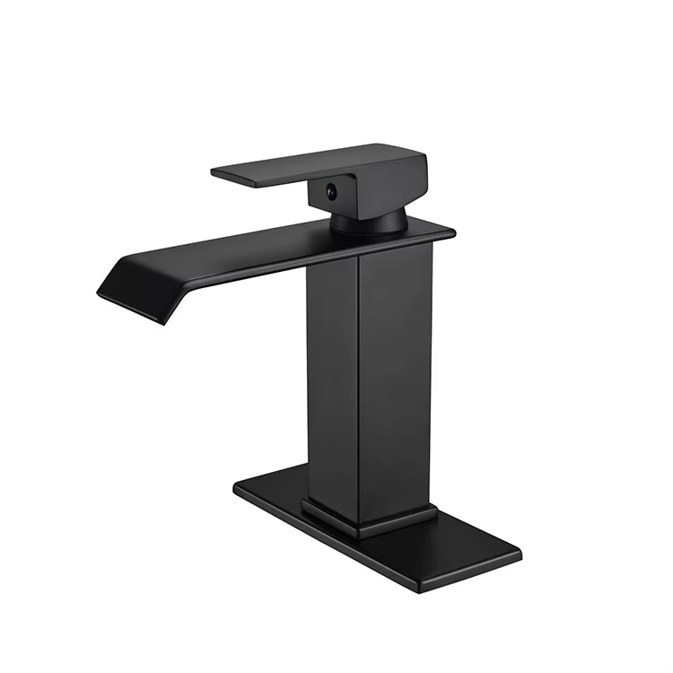 Ევროპული თერმოსტატული მატი შავი კვადრატული წყალფარის სეტი წყალფარი წყალფარი შავი