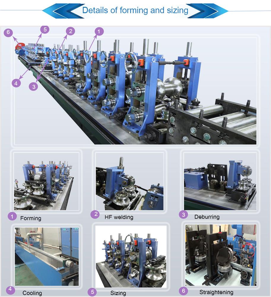 ty114 full automated hf welding round and square carbon steel tube making machine -2