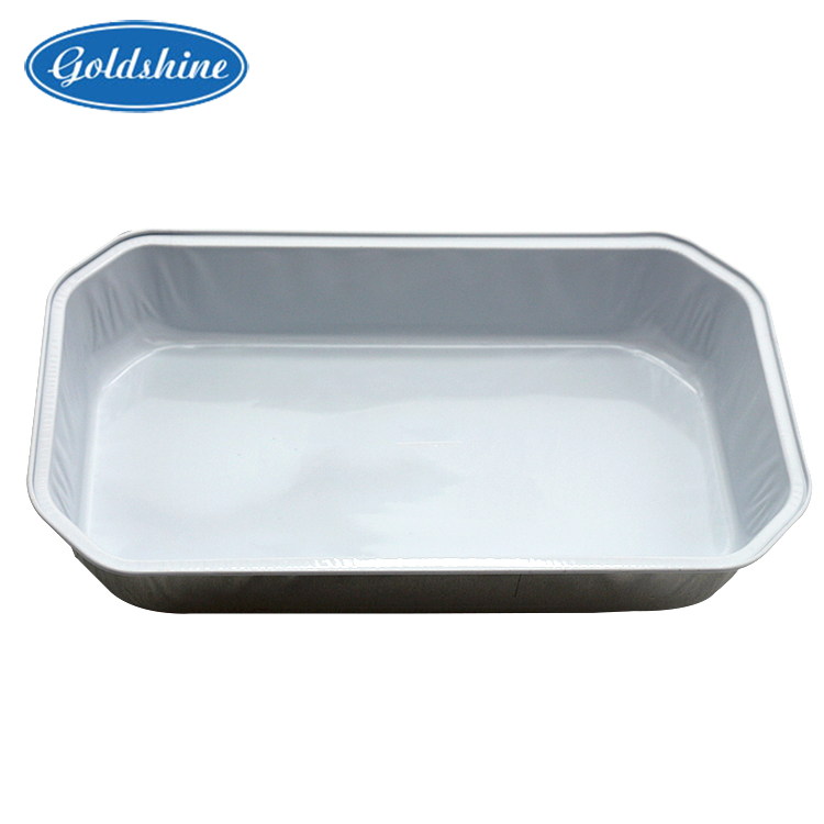 Авиационный гладкостенный алюминиевый контейнер для пищи