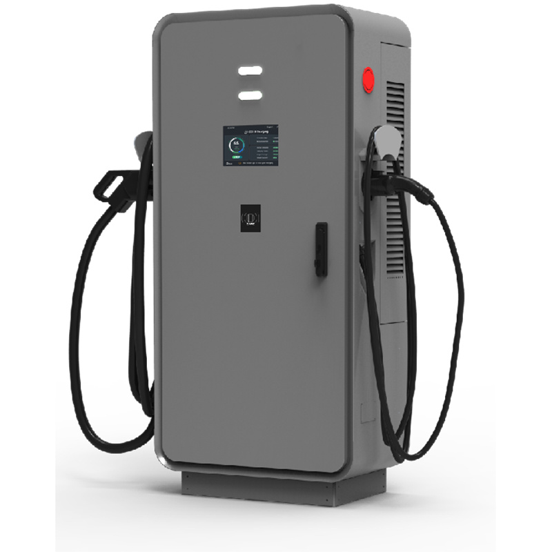 60kW 80kW DC Fast EV Charger Commercial Chademo CCS GB/T Single Double Plug CE TUV