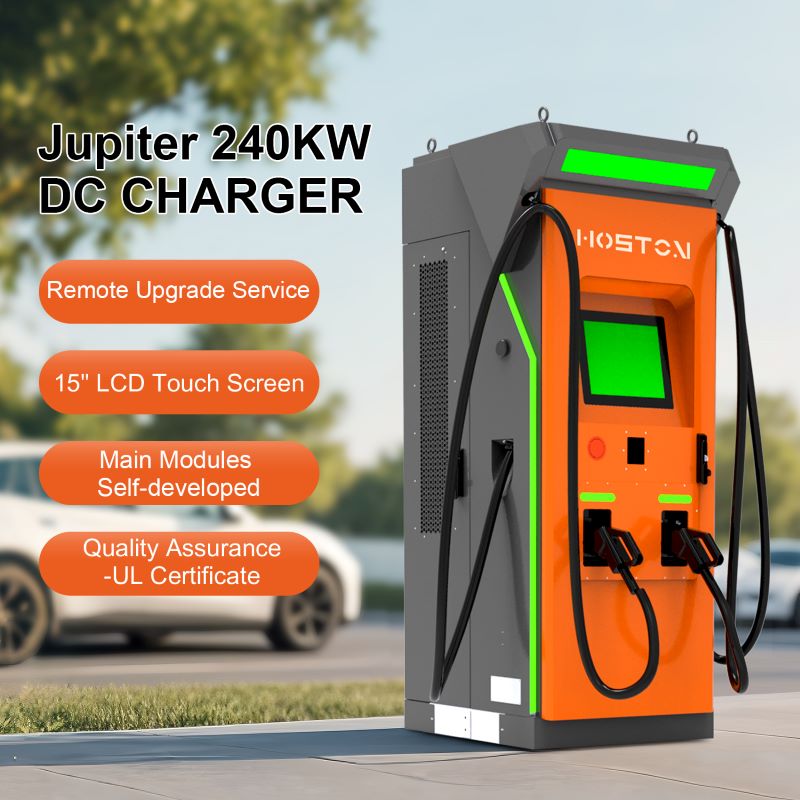 240kW EV Charging Station Commercial DC EV Charger Chademo CCS GB/T With Light Strip