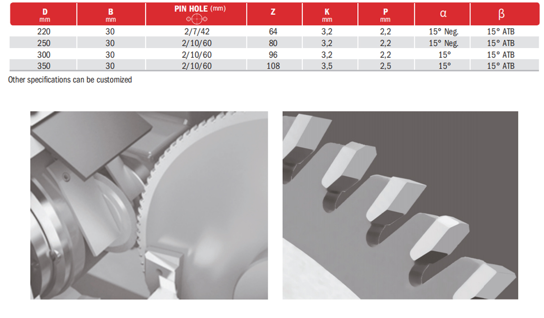 Fine Cut-0ff Saw Blades for Two-Sided Melamine details