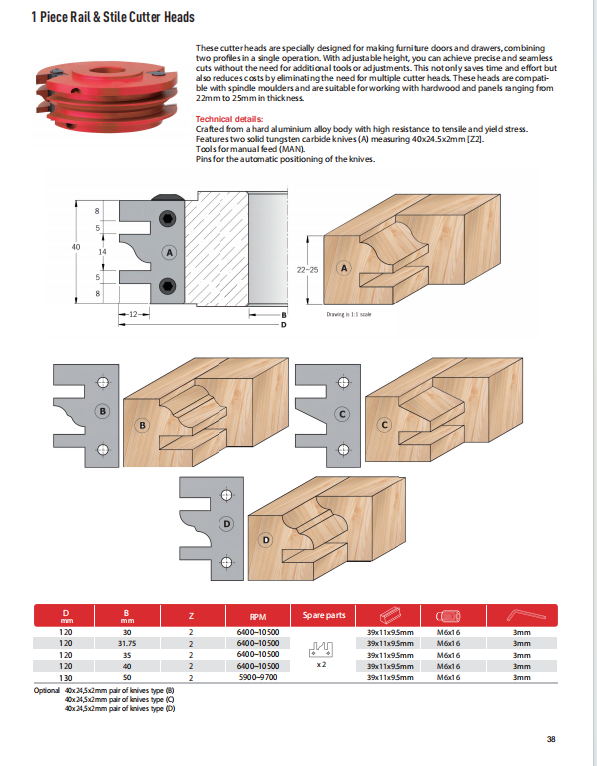 High-Performance Spiral Cutter Heads for Smooth Finishing & Seamless Joint Creation supplier