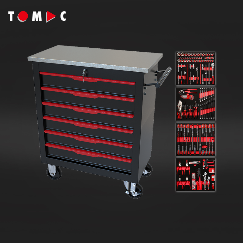 TC4264124 6 Drawers Eco Cabinet with 124pcs tools in 4 drawers