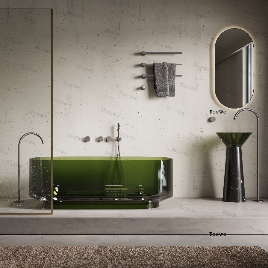 green transparent soaking bathing tub various color customized 