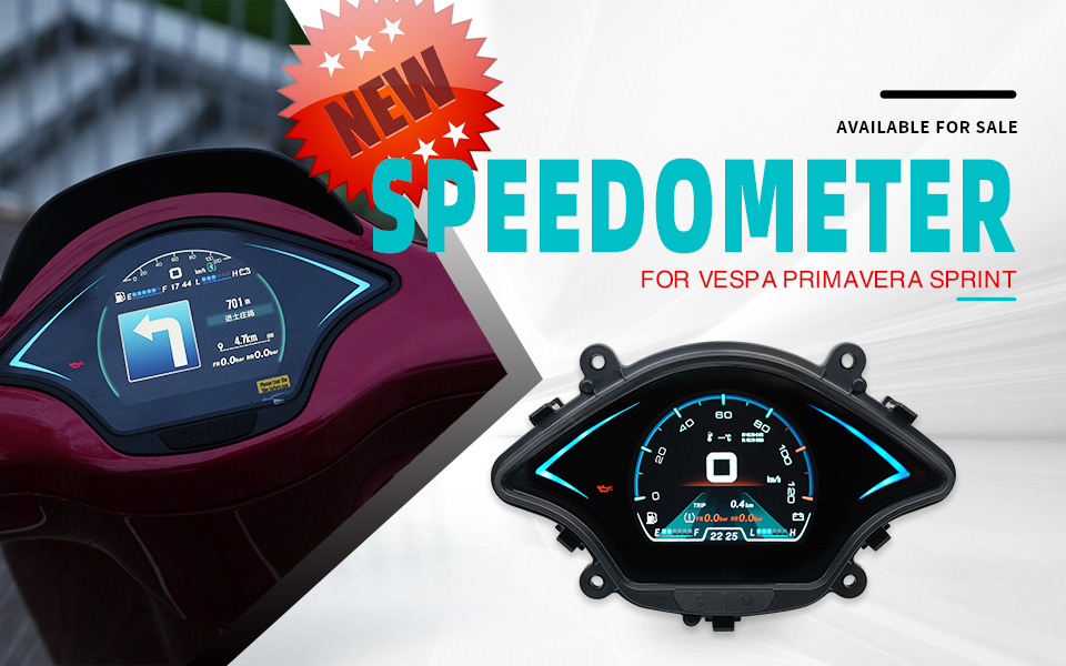IŞIKLAR! Vespa için Değiştirilmiş TFT LCD Tablo Tachometre