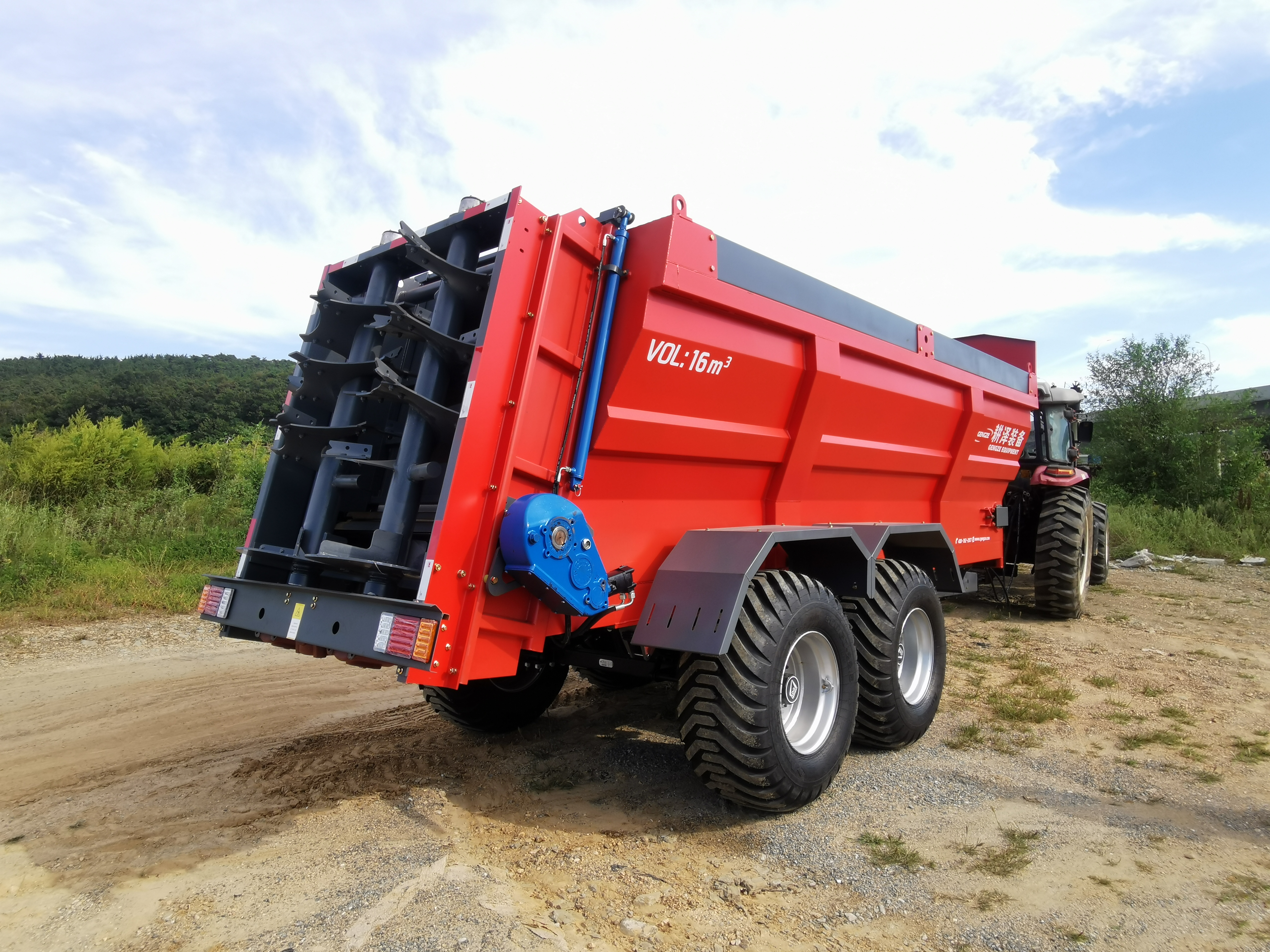 12 ton Hydraulic Tractor Traction Fertilizer/Manure Spreader Machine