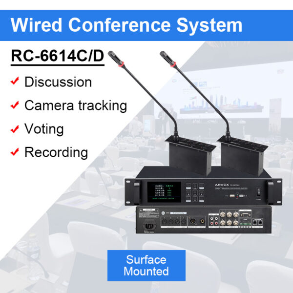 RC-6614C/D Surface Mounted Digital Conference System Microphone