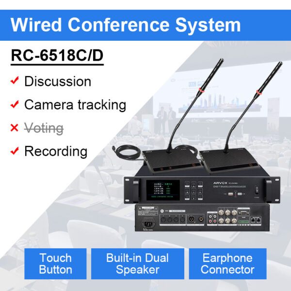 RC-6518C/D Digital Conference System Microphone