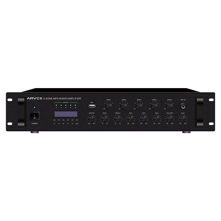 RB-5012MT 5-Zone MP3 Mixer Amplifier (MP3 Player, FM Tuner, Bluetooth, VC for each zone)