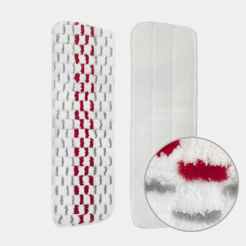 लाल और सफेद बदलने योग्य माइक्रोफाइबर स्टीम मॉप कपड़ा