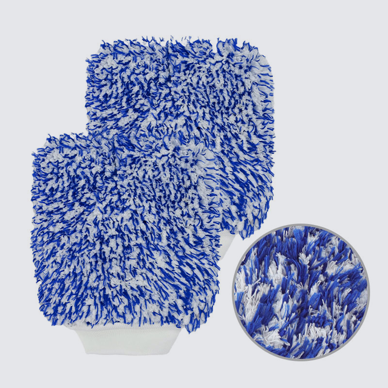 ถุงมือทำความสะอาดรถยนต์แบบกำหนดโลโก้เองสำหรับกำจัดฝุ่นและรายละเอียดต่างๆ