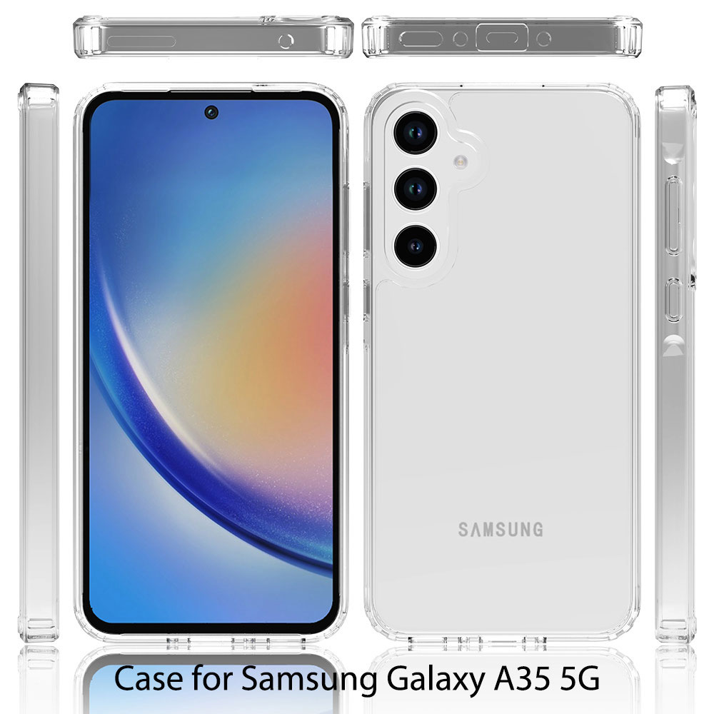 2 In 1 Transparent Phone Case For Samsung Galaxy A35 5G Cases Luxury Design Anti Scratch Tpu Pc Drop Clear Proof manufacture