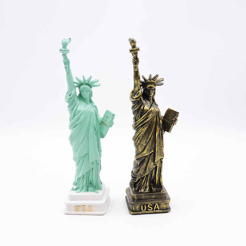 OEM Custom crafts home decoration miniature peripheral souvenir statue new resin Statue of Liberty figure figurines manufacture