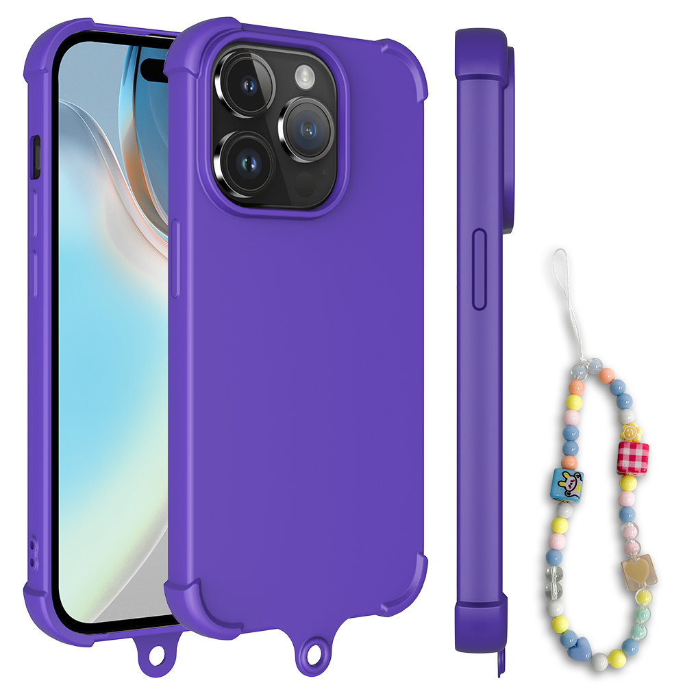 Laudtec SJK096 360 Degree Shock Resistant Pendant Hole Anti-Scratch Tpu Pc Phone Case For Iphone 15 Plus Pro Max manufacture