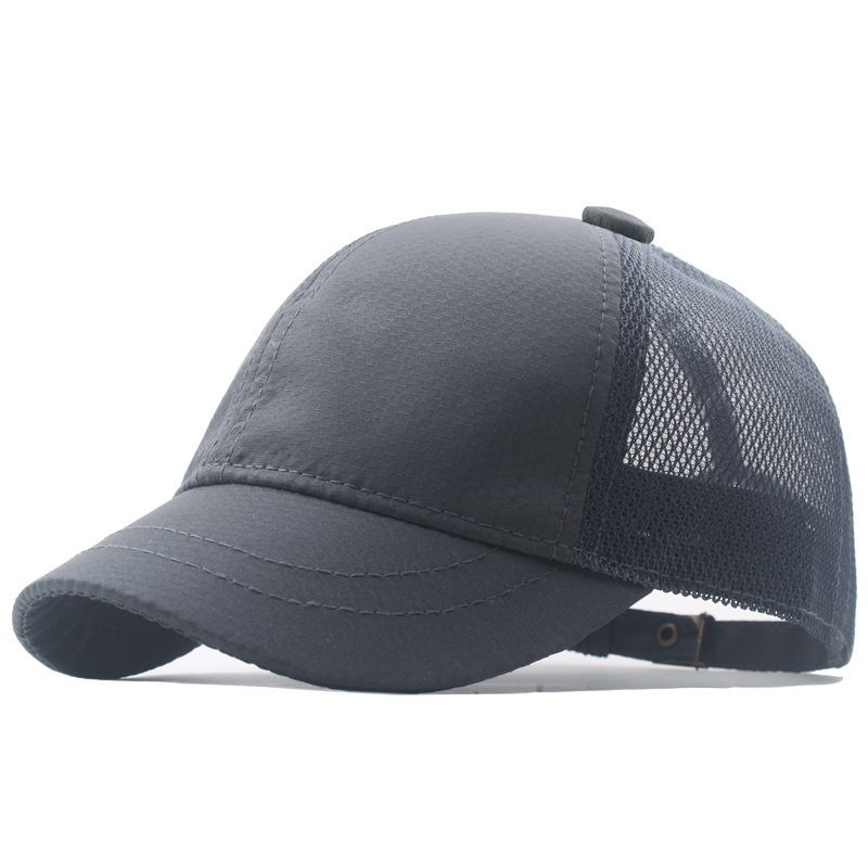 A thin, short-brimmed quick-drying baseball cap