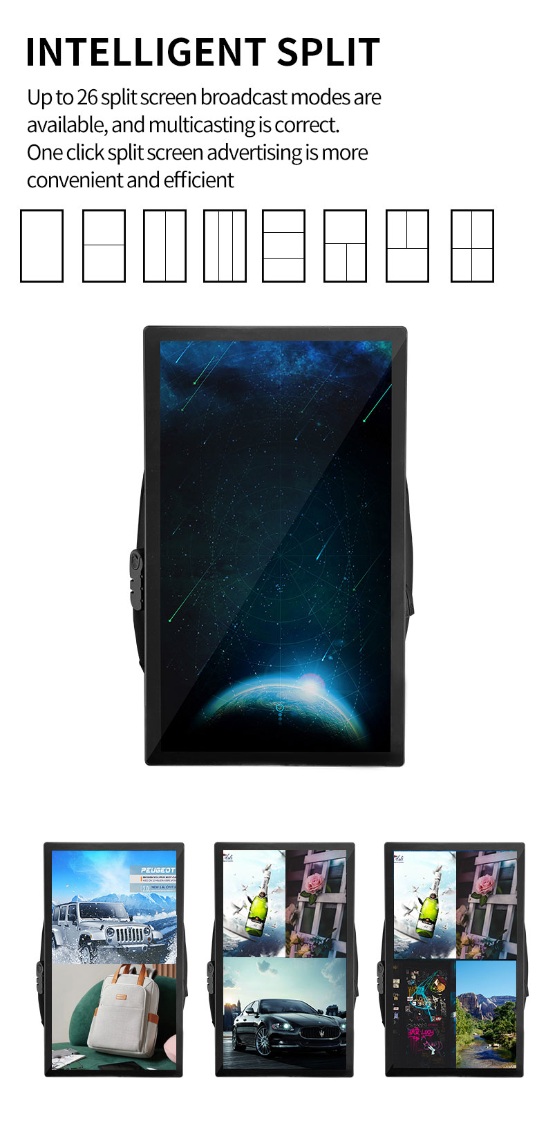 4G support advertising backpack human walking lcd display with battery power digital signage billboard backpack details