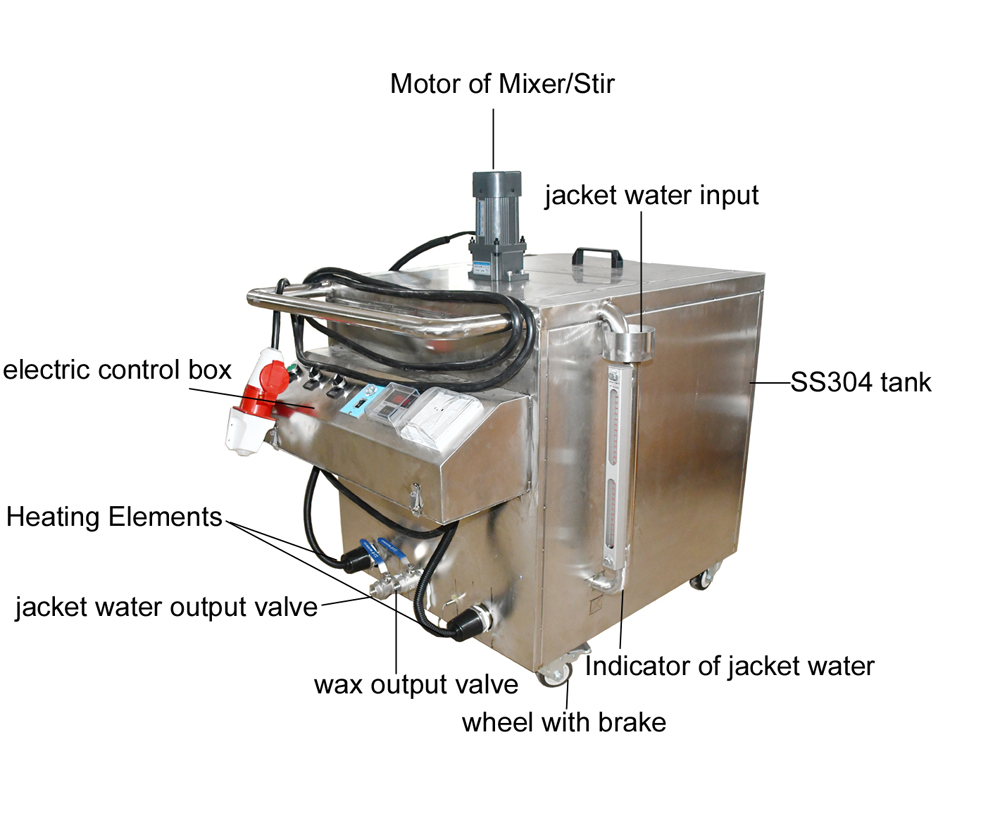 YD-I-I 100KG Candle Making Wax Melter Melting Tank Equipment Machine For Making Candles Stainless Steel Votive Filling Pump Pots manufacture