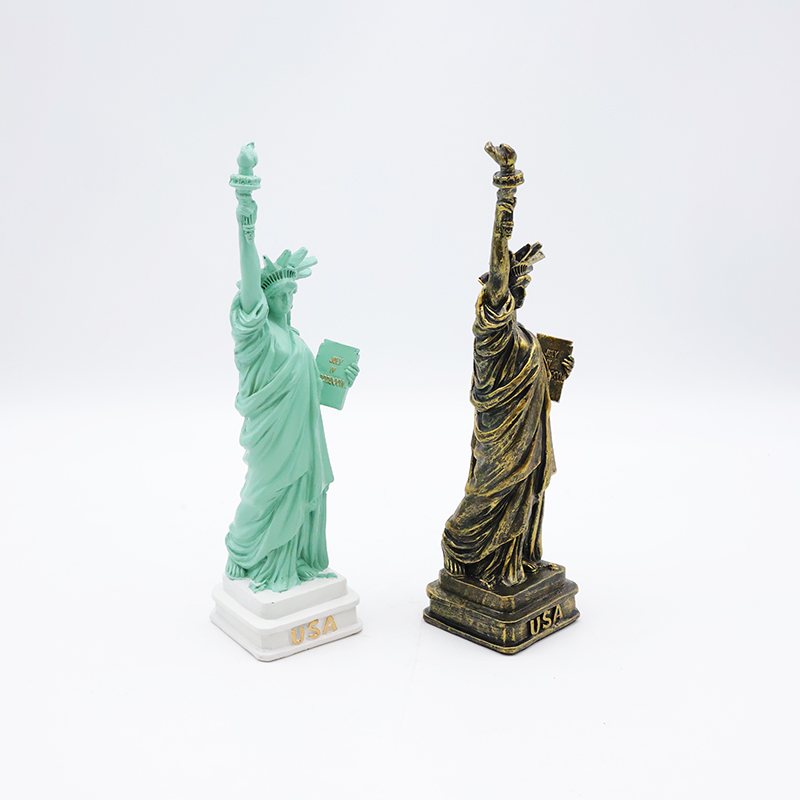 OEM Custom crafts home decoration miniature peripheral souvenir statue new resin Statue of Liberty figure figurines factory