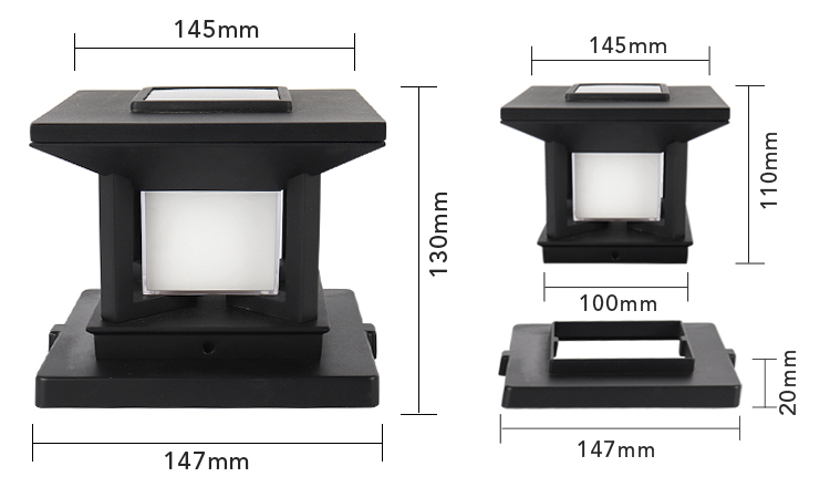 Best Selling Waterproof Solar Lamp Courtyard Post Christmas Solar Panel Wall Lights manufacture