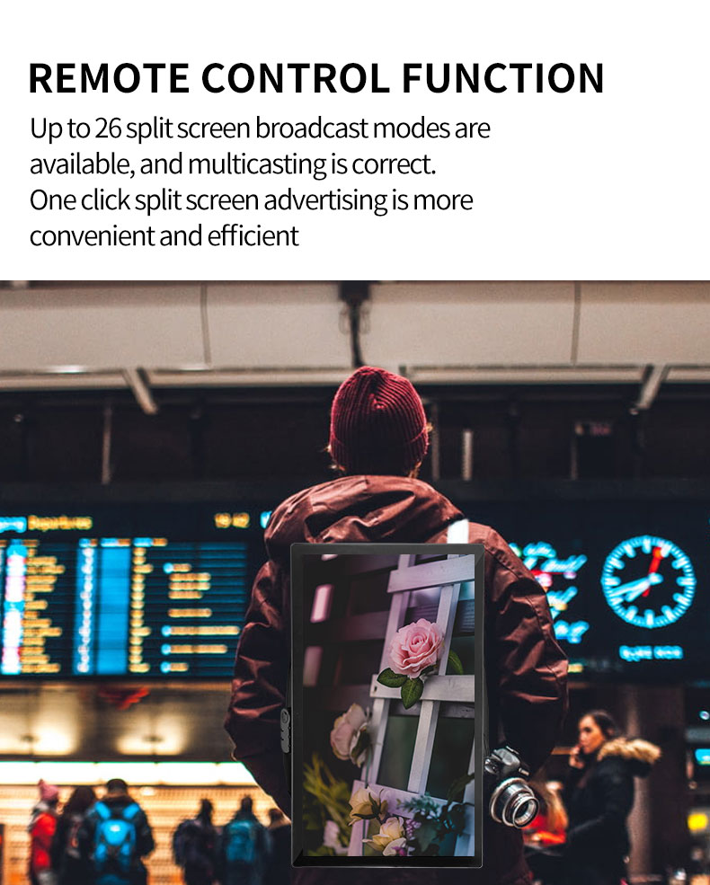 27inch LCD walking portable backpack for advertising TV Display Screens for Outdoor Digital Signage and Displays factory
