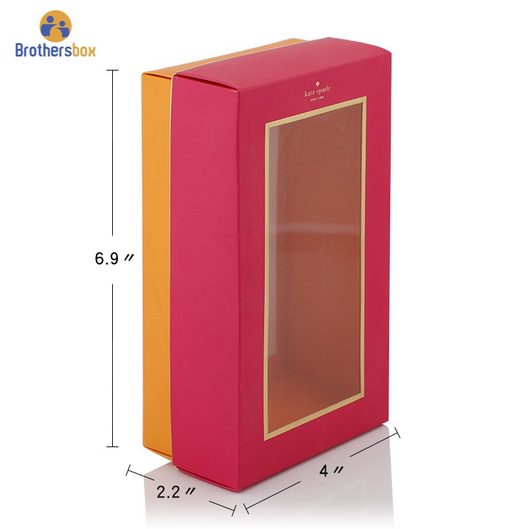 Custom Printed Paper Gift Box with Clear Top / Transparent Lid details
