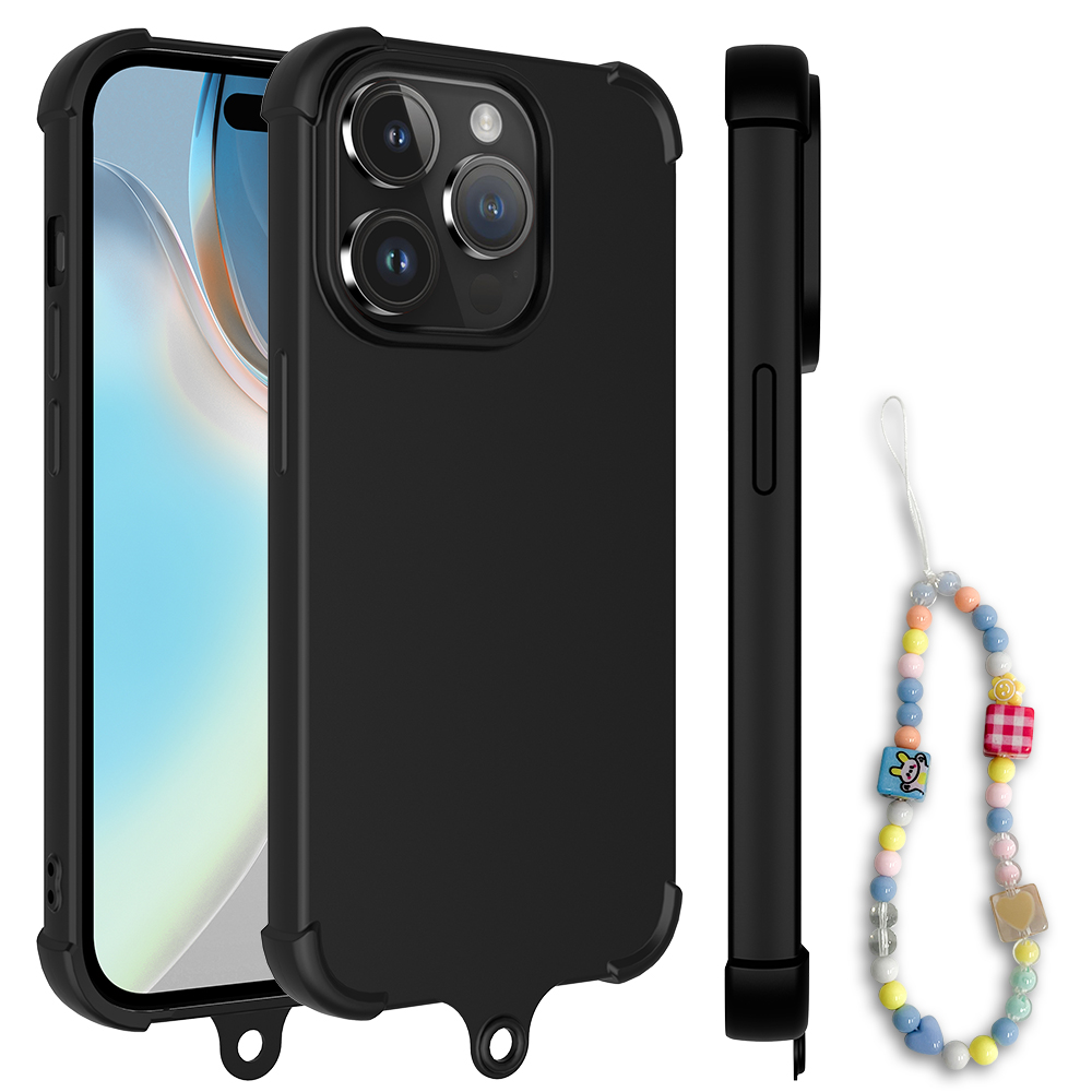 Laudtec SJK096 360 Degree Shock Resistant Pendant Hole Anti-Scratch Tpu Pc Phone Case For Iphone 15 Plus Pro Max manufacture