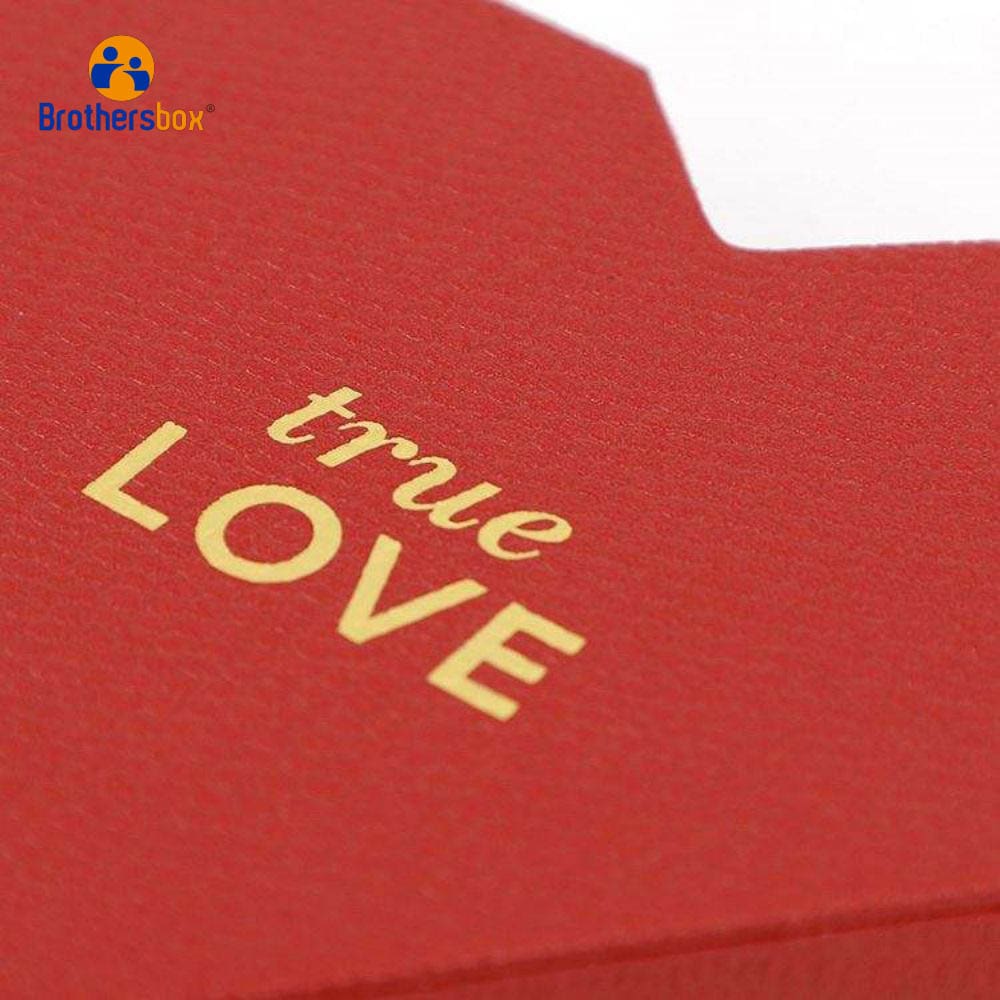 Empty heart shaped chocolate box