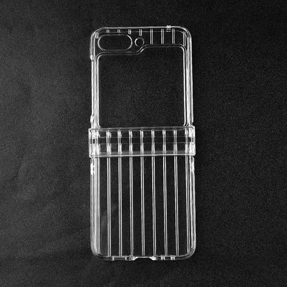 Laudtec SJK122 High Quality Transparent Fold Luggage Mobile Cases Pc Phone Case For Samsung Galaxy Z Flip5 Flip4 Flip3 5G Flip