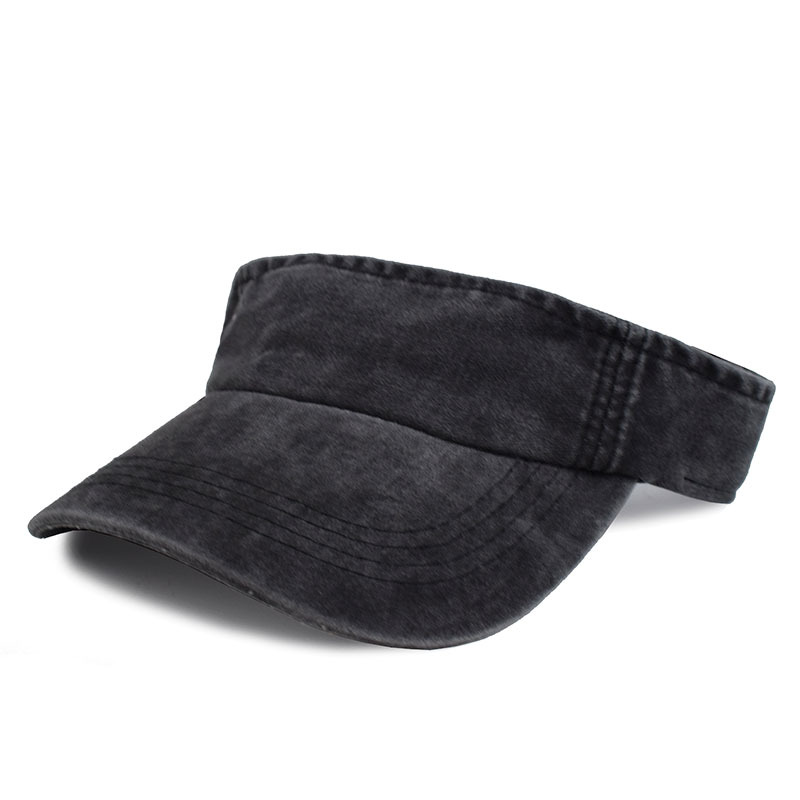 Washed denim peaked cap