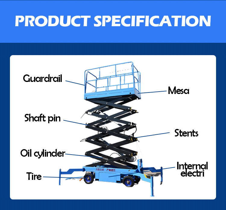 CE ISO factory sale 6m 8m 14m electric scissor lifts crawler self propelled aerial scissor lift track scissor lift type manufacture