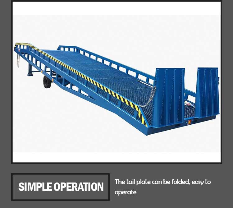 1-10 12 15 Ton Mobile Forklift Ramp Loading Platform Movable Slope Load Capacity for Farm Industry factory