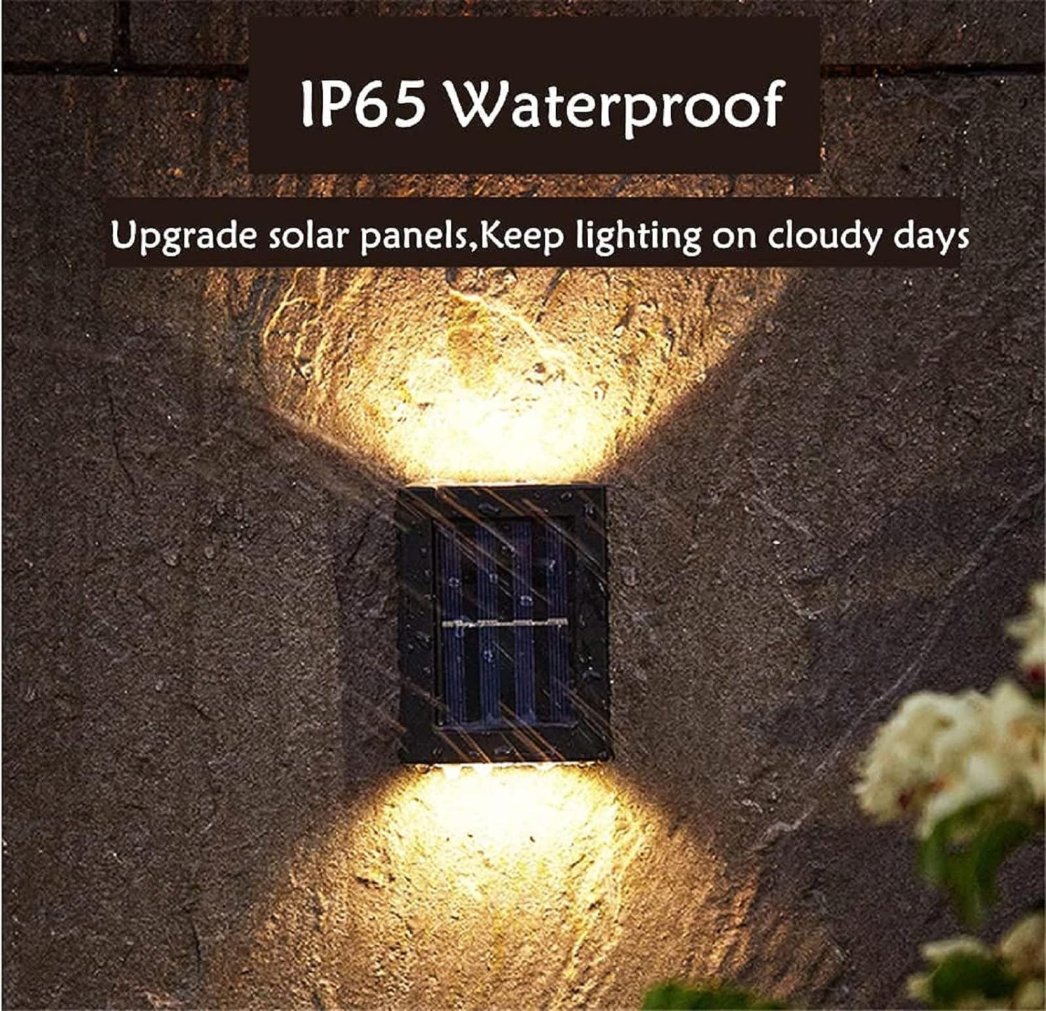 Outdoor solar LED Wall Light IP65  Led Wall Mounted Pathway Lights Outdoor Led Solar Garden Light details