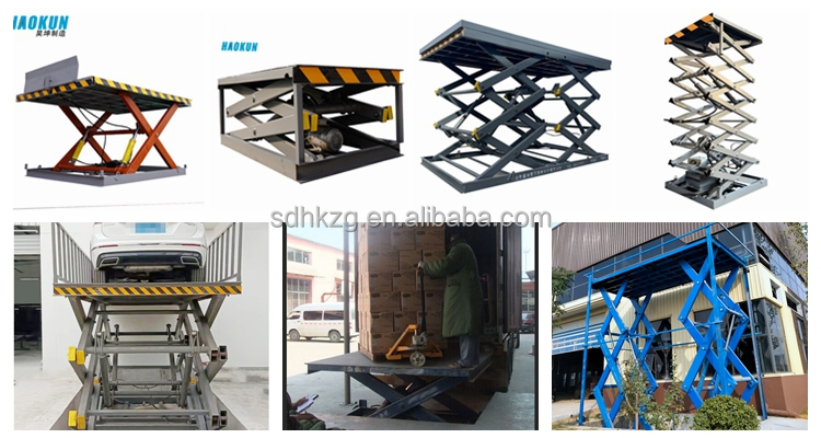 Customized Hydraulic stationary scissor lift platform loading dock 5 ton X-Lift table with extension ramp supplier