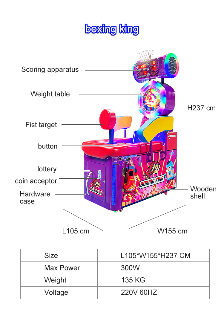 Sport Game Machine Electric Boxing King Coin Operated Game Boxing Arcade Machine Boxing Machine details