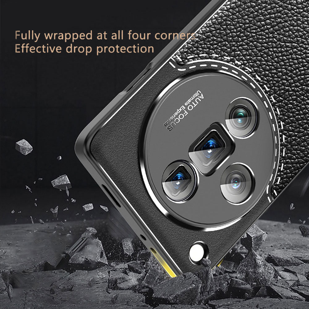 Tpu Phone Case For Oppo Find X7 Ultra Pro Drop Proof Skin Friendly Mobile Lychee Plating Anti Fall Cover Customize A96