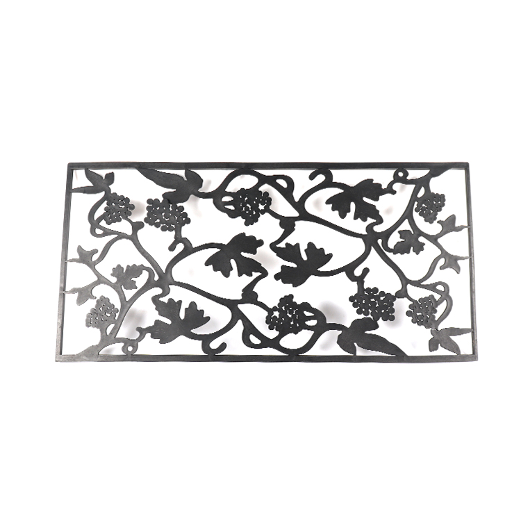 2024 New Design Black Metal Garden Wrought Iron Ornamental Fence Panel  For Sale supplier