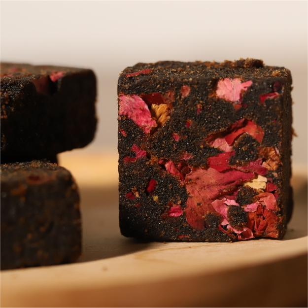 Rose Brown Sugar Blocks:Immunity, Glowing Skin, Stress Relief, Heart Support