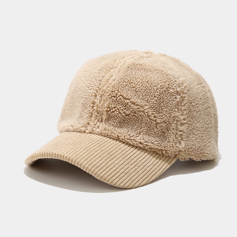 Cute furry short brim baseball hats 