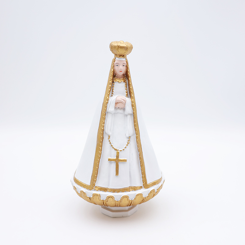 OEM home decor 3d miniaturized religious figure statue custom new resin craft white Catholicism virgin mary figurine supplier