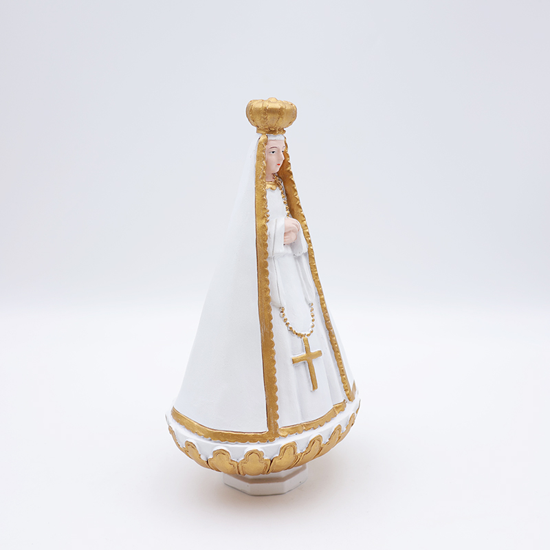 OEM home decor 3d miniaturized religious figure statue custom new resin craft white Catholicism virgin mary figurine manufacture
