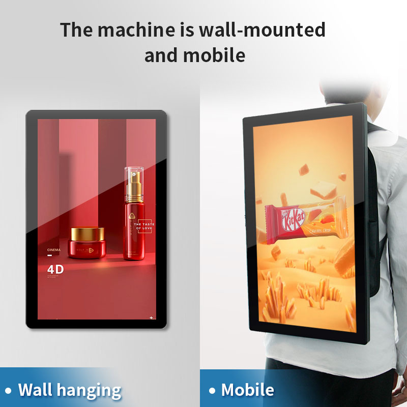 2023 Direct Factory price 32 Inch Network Wifi Android Portable Backpack Vertical LCD Advertising TV Display Screens details