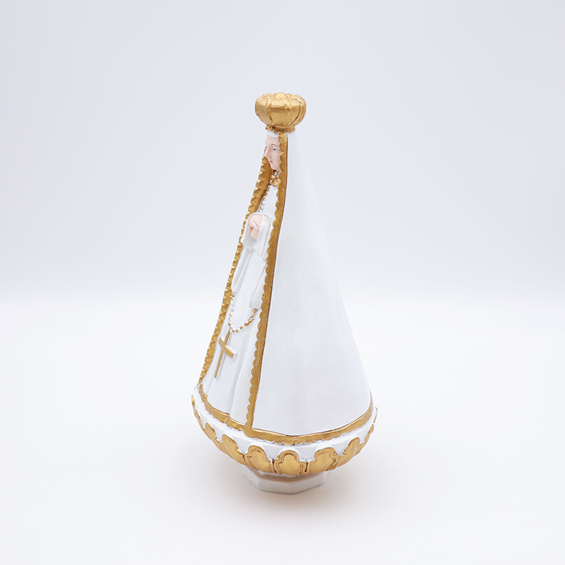 OEM home decor 3d miniaturized religious figure statue custom new resin craft white Catholicism virgin mary figurine details