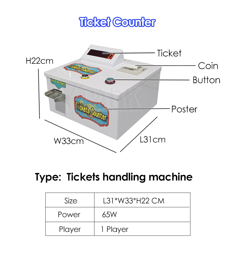 Ticket Eater Ticket Cutter Machine For Arcade Game Machines manufacture