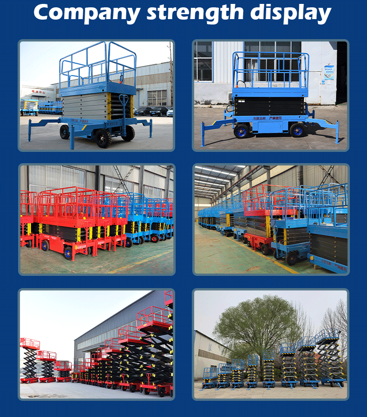 CE ISO factory sale 6m 8m 14m electric scissor lifts crawler self propelled aerial scissor lift track scissor lift type supplier